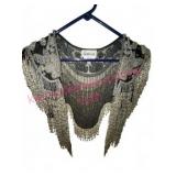 Contessa Silk Beaded Fringed Capelet
