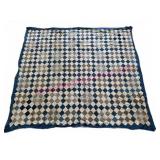 Antique Blue White Quilt Top 6ft x 6ft