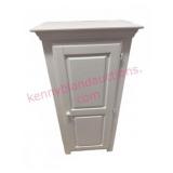 Modern White Painted 1-Dr Cabinet, 4