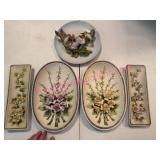 Lefton China Porcelain Plaques & HummingbirdPlate