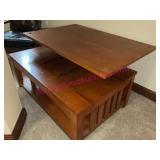 Mission Style Oak Lift-Top Coffee Table