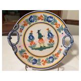 HB Quimper France Faience Handled Plate