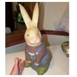 Handmade 15in Paper Mché Bunny Figure