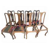 8 Antique Wooden Chairs Needing Restoration