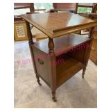 Brandt Wooden Bookstand w/ Brass Casters