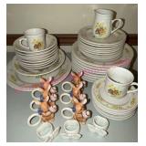 Domestications 35pcs Bunny & Floral Dishware