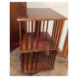 Wood Revolving Bookcase w/ Multiple Tiers