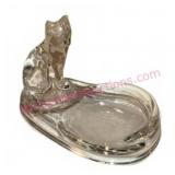 Clear Lucite Cat Soap/Trinket Dish