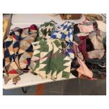 Lot: Old Quilt Blocks & Partial Quilt Tops