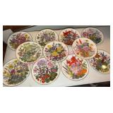 Franklin Porcelain RHS Flowers of the Year Plates