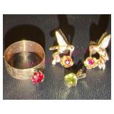 10K-14K Gold Lot 7g: Earrings, Ring & Pendant