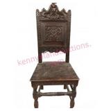 Antique European Chair w/ Carved Serpents
