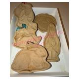 1980s Brown Bag Cookie Art Molds Lot