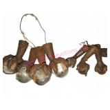 8 Antique Iron & Glass Claw Foot Legs