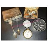 Pocket Watches, Jewelry, Spoons & Trinkets