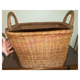 Large Rectangular Wicker Basket w/ Handles