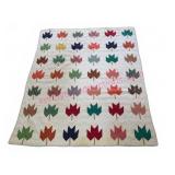 Modern Maple Leaf Pattern Quilt (needs repair)