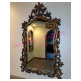 French Style Mirror w/Wooden Ornate Frame 4.5ft