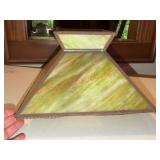 Slag Glass & Metal Lamp Shade