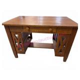 Antique Arts & Crafts Oak Library Table