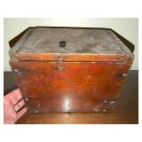 Wooden Storage Box w/ Hinged Lid & Latch