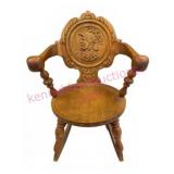 Antique European Carved Wood Rocking Chair