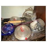 Baking Lot w/Pyrex, Rolling Pin & Pans