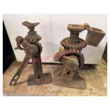 2 Antique Cast Iron Car Jacks