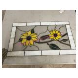 Stained Glass Sunflower Panel w/Cracks