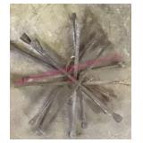 (5) 4-Way Iron Lug Wrenches