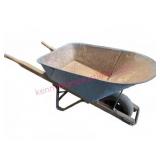 Larger Metal Wheelbarrow w/Wood Handles