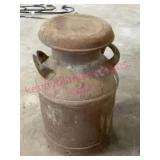 Antique Metal Dairy Milk Can w/Lid & Handles