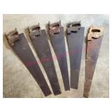 5 Assorted Hand Saws w/Wood Handles