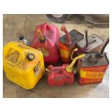 6 Assorted Fuel Cans, 1 Marked Diesel
