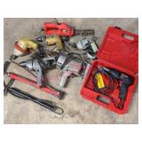 Electric Drills Lot & 2 Tire Pumps