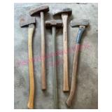 5 Assorted Axes & Sledgehammers