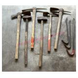 Vintage Pick Tools & Sledge Hammers Lot