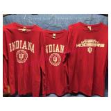 Indiana University Long Sleeve Shirts, 3 Pieces
