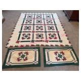 Modern Patchwork Quilt w/Shams, 7ft x 8ft