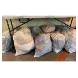 9 Bags Assorted Fabric & Soft Goods Estate Lot