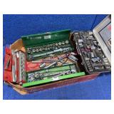 Flat of Various Sockets Incl. Sears Tool Sets