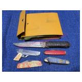 5 Knives Incl. Reagan-Bush, Scouts, & Knife Holder