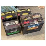 4 Dead Car & Lawn Mower Batteries