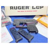 Ruger LCP.380 Auto Pistol w/Crimson Trace & 2 Mags