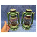 Green Metal Kerosene Lanterns