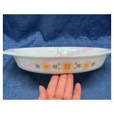 Pyrex 1.5 Qt Town & Country 063 Oval Divided Dish