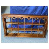 Wooden Heart Cutouts Wall Shelf Rack