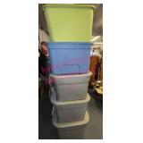 5 Dirty Sterilite Storage Totes w/Lids