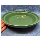 Longaberger Pottery Green Pie Plate