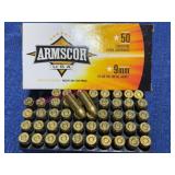Armscor 9mm 115 GR FMJ Pistol Ammunition 63 Rounds